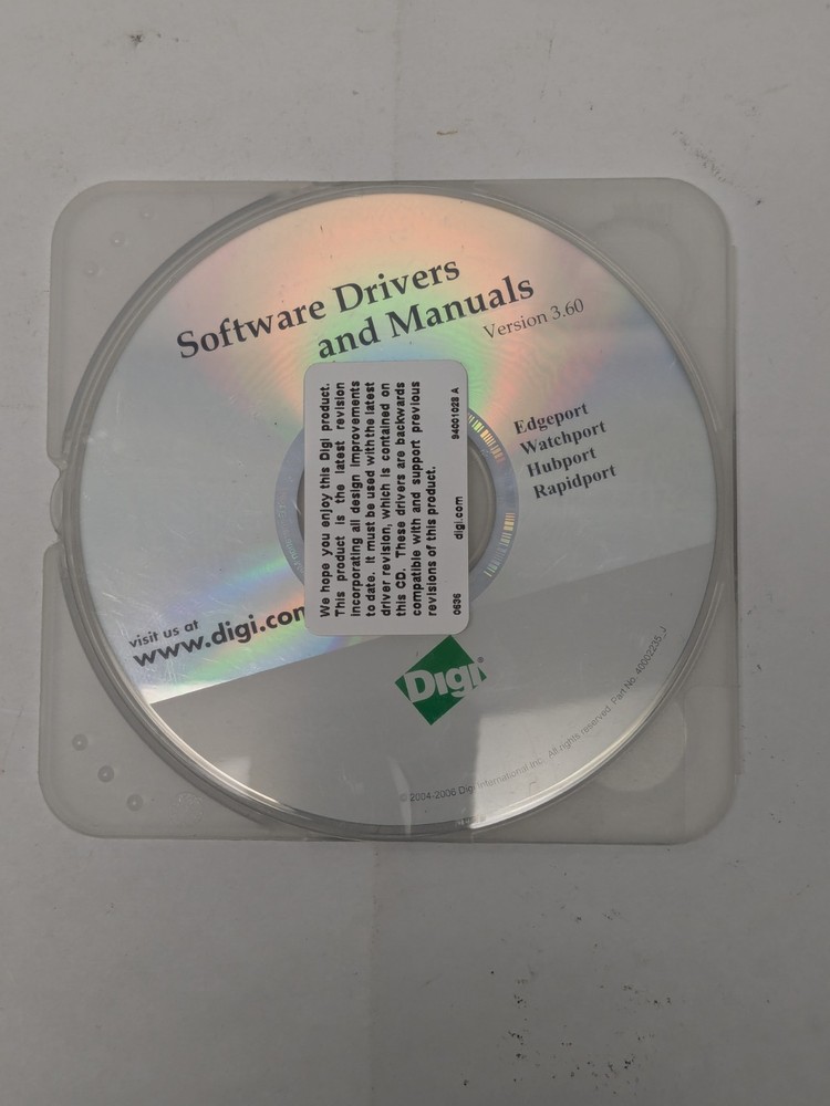 DIGI ONE IA SERIAL TERMINAL SERVER SOFTWARE DRIVERS AND MANUALS VERSION 3.60