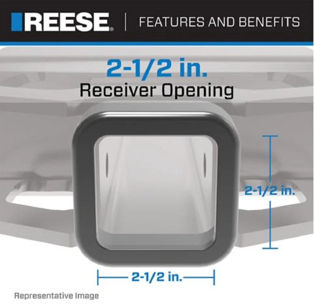 Reese Towpower 7028733 Towing Receiver Reducer Adapter/Class V/From 2-1/2" to 2"