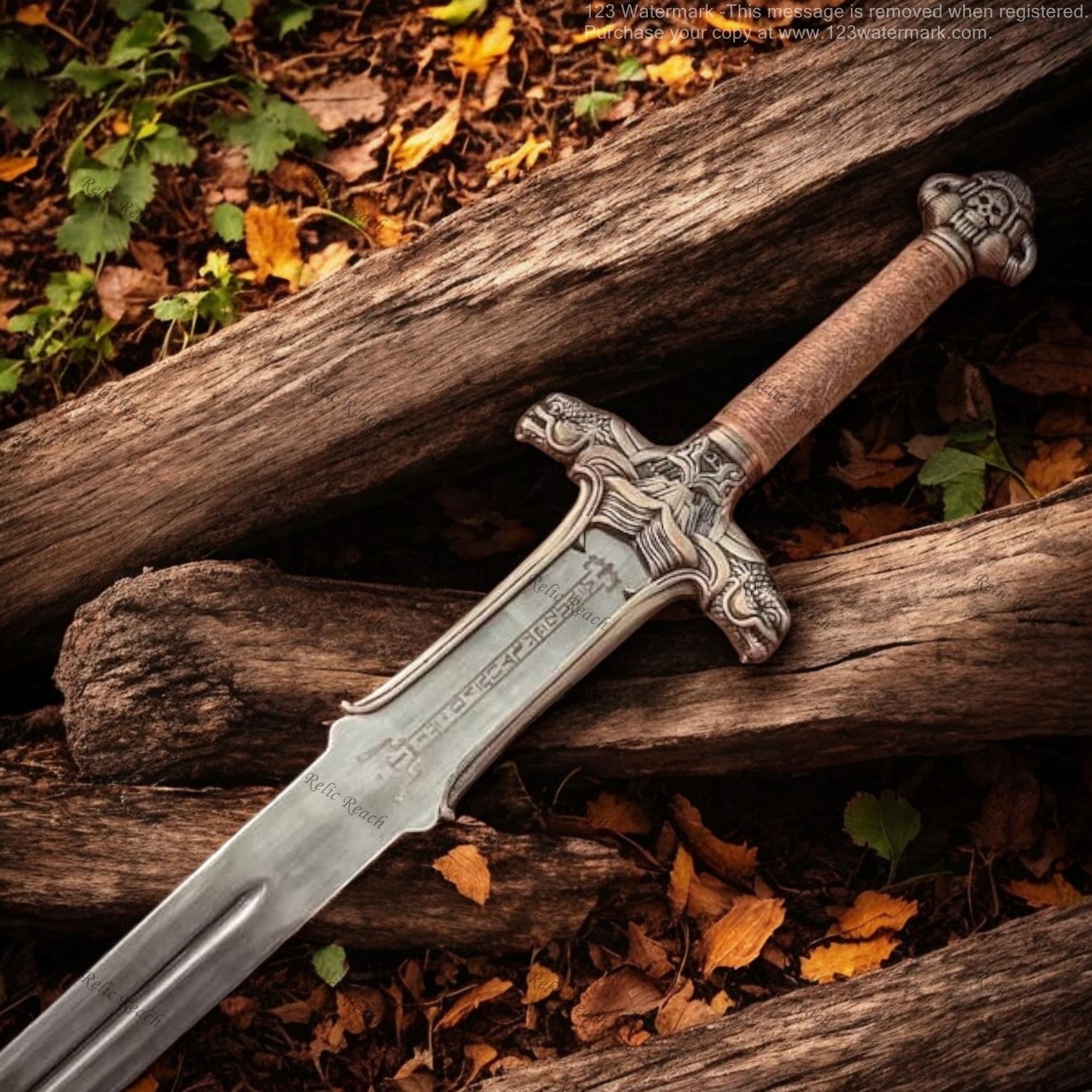 Conan The Barbarian Atlantean Sword With Sheath & Plaque Premium Medieval Gift
