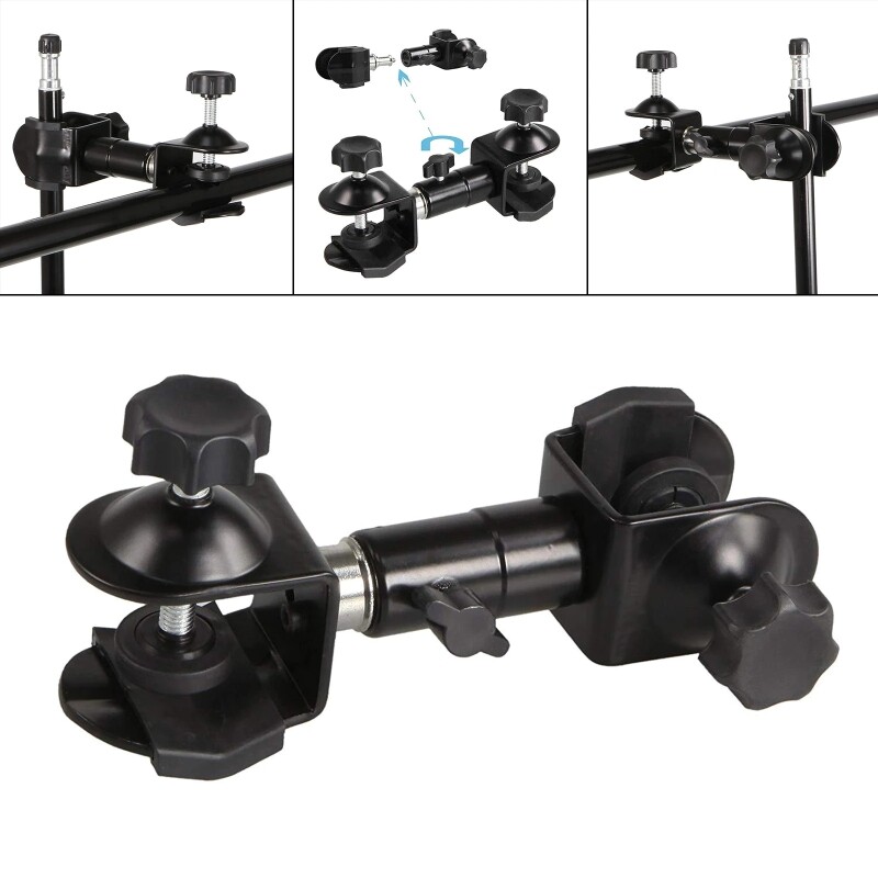 Camera C-clamp Bracket Mount Clip Pictures Taking Rain Shadow Adjustable Rack