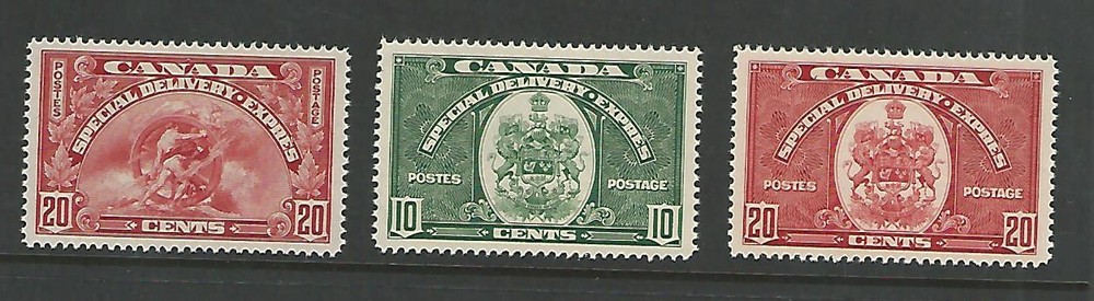 Canada, Postage Stamp, #E6-E8 Mint NH, 1935-39, JFZ
