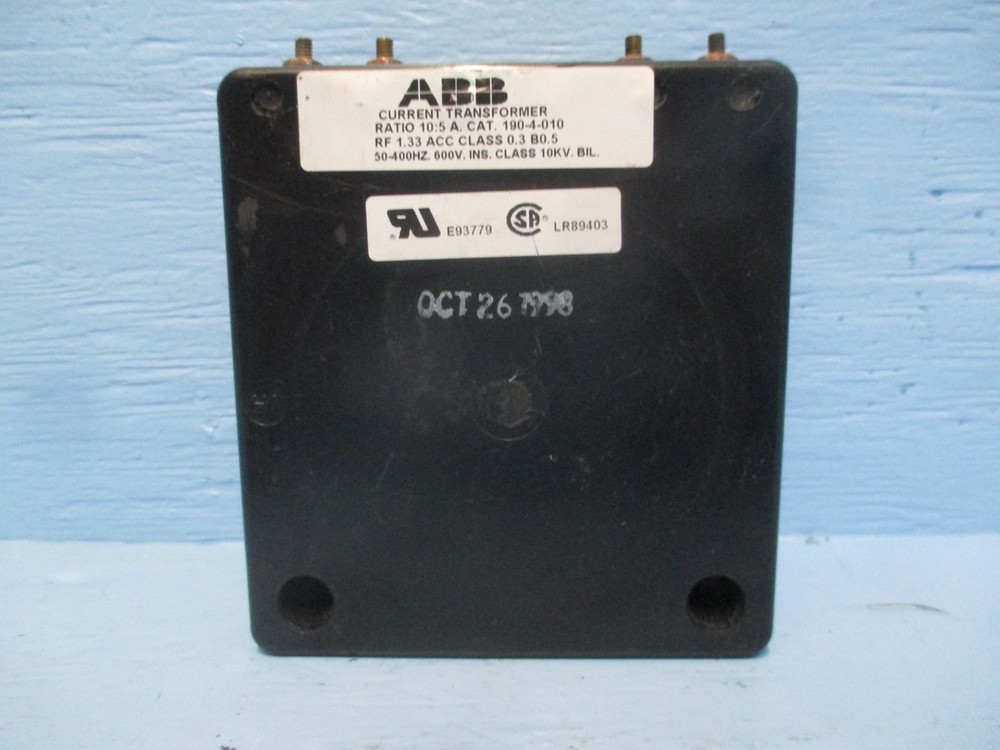 ABB 190-4-010 Current Transformer Ratio 10:5A CT