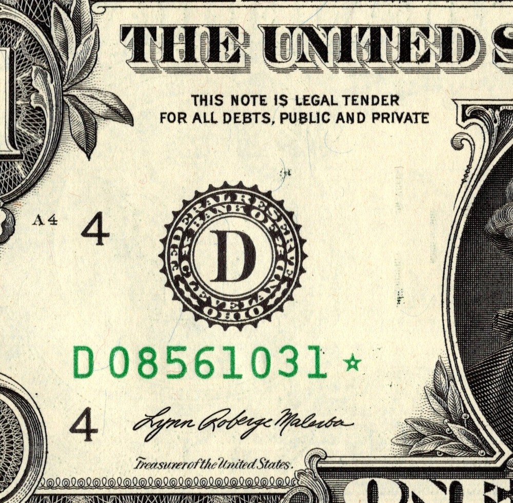 2021 D Star Note One Dollar Bill Regular Run Pack Note D08561031*