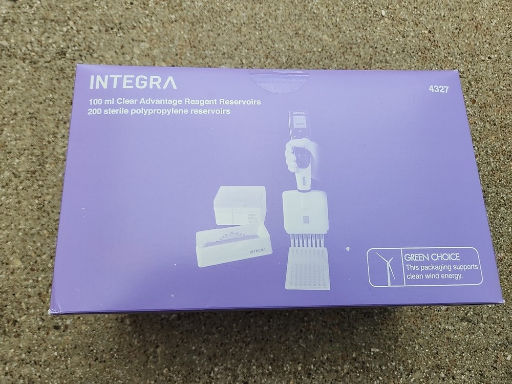 INTEGRA 100 ml 4327 Polypropylene Multichannel Reagent Reservoir + 200 Inserts