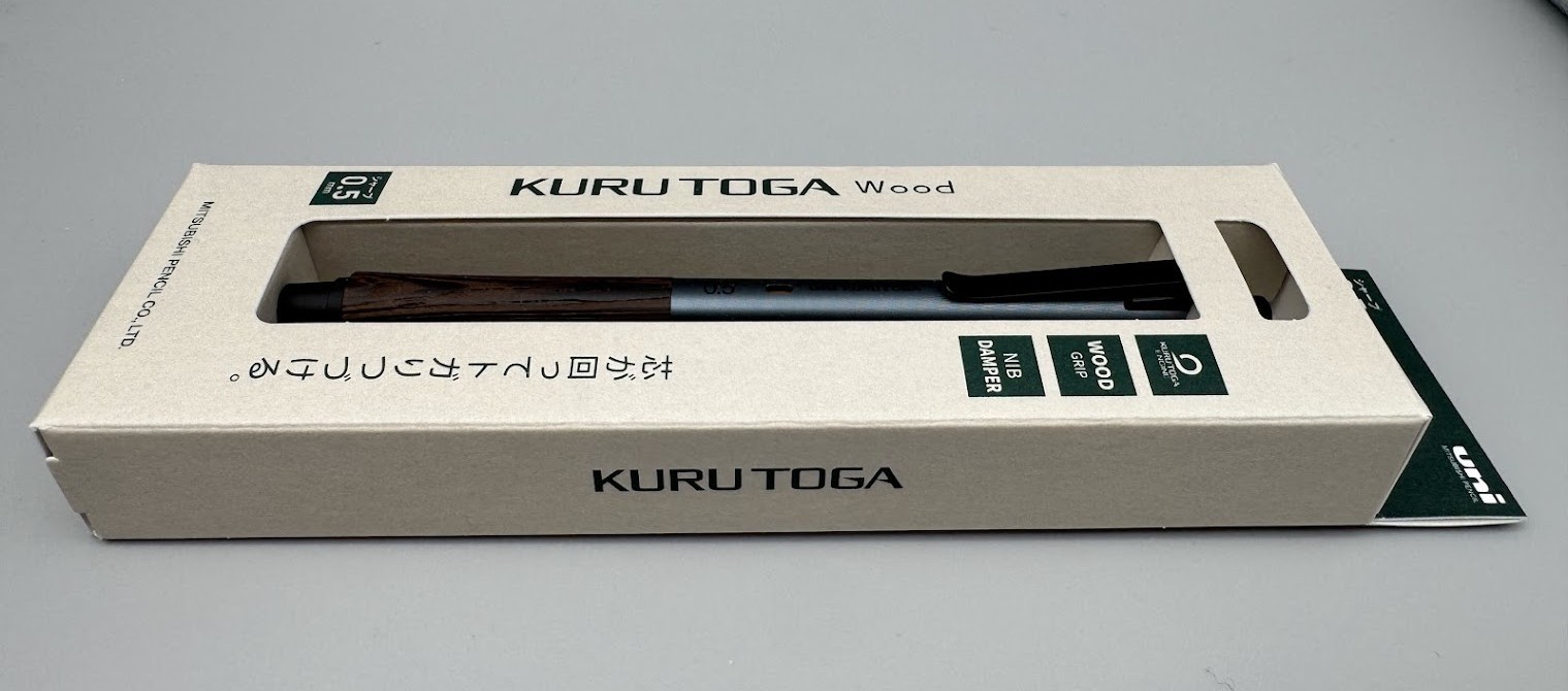 Uni Kuru Toga Wood Mechanical Pencil 0.5mm Steel Gray M5KW1P.23 Mitsubishi JP