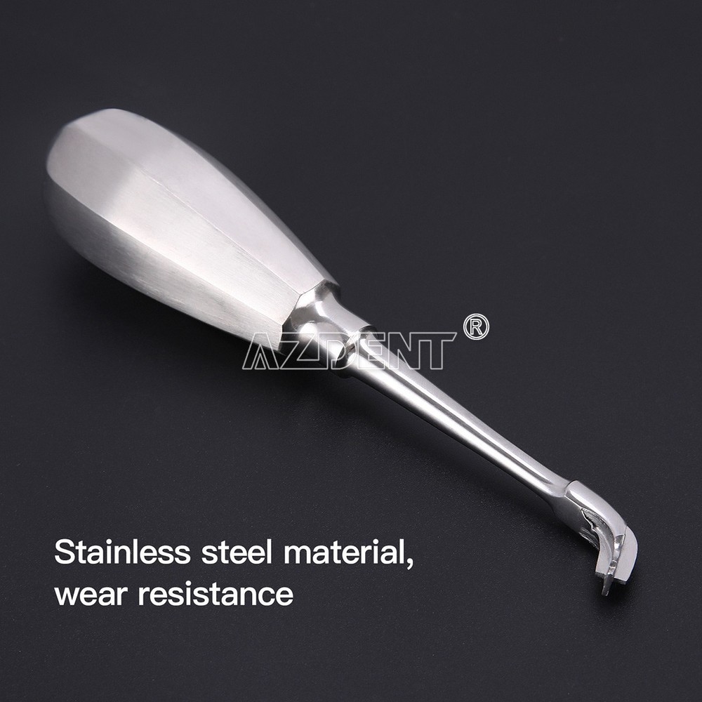 Dental crown removers, curved separators, elevators, and extractors