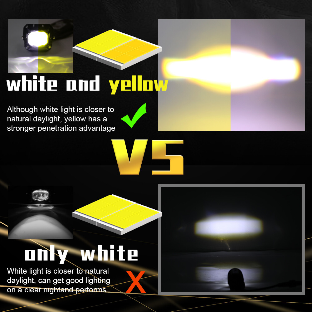 For Can-am Defender HD8/HD9/HD10 Roof 52"+8" LED Light Bar Wire+3" Cube Pods Kit