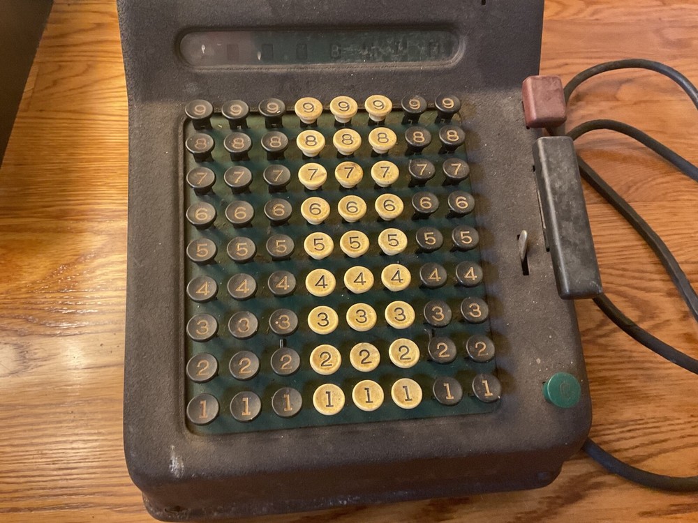 Allen & Wales Model E Adding Machine 1958 Tested Does Turn On