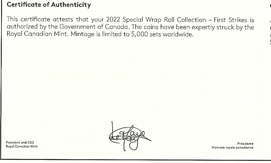 2022 Canada First Strike Toonie Direct from Special Wrap Roll..Uncirculated