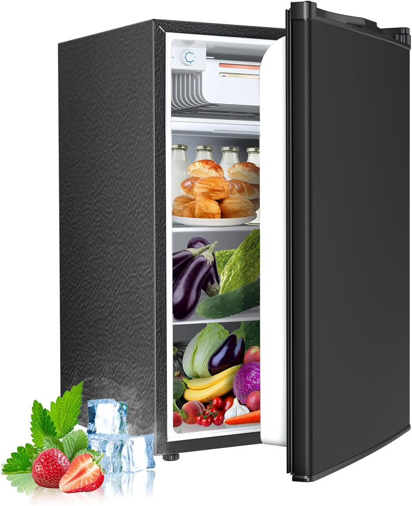 4.5 Cu.Ft Mini Fridge with Freezer, Compact Refrigerator with Reversible Single