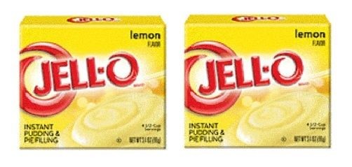 Jell-O Lemon Instant Pudding Dessert Mix 2 Box Pack