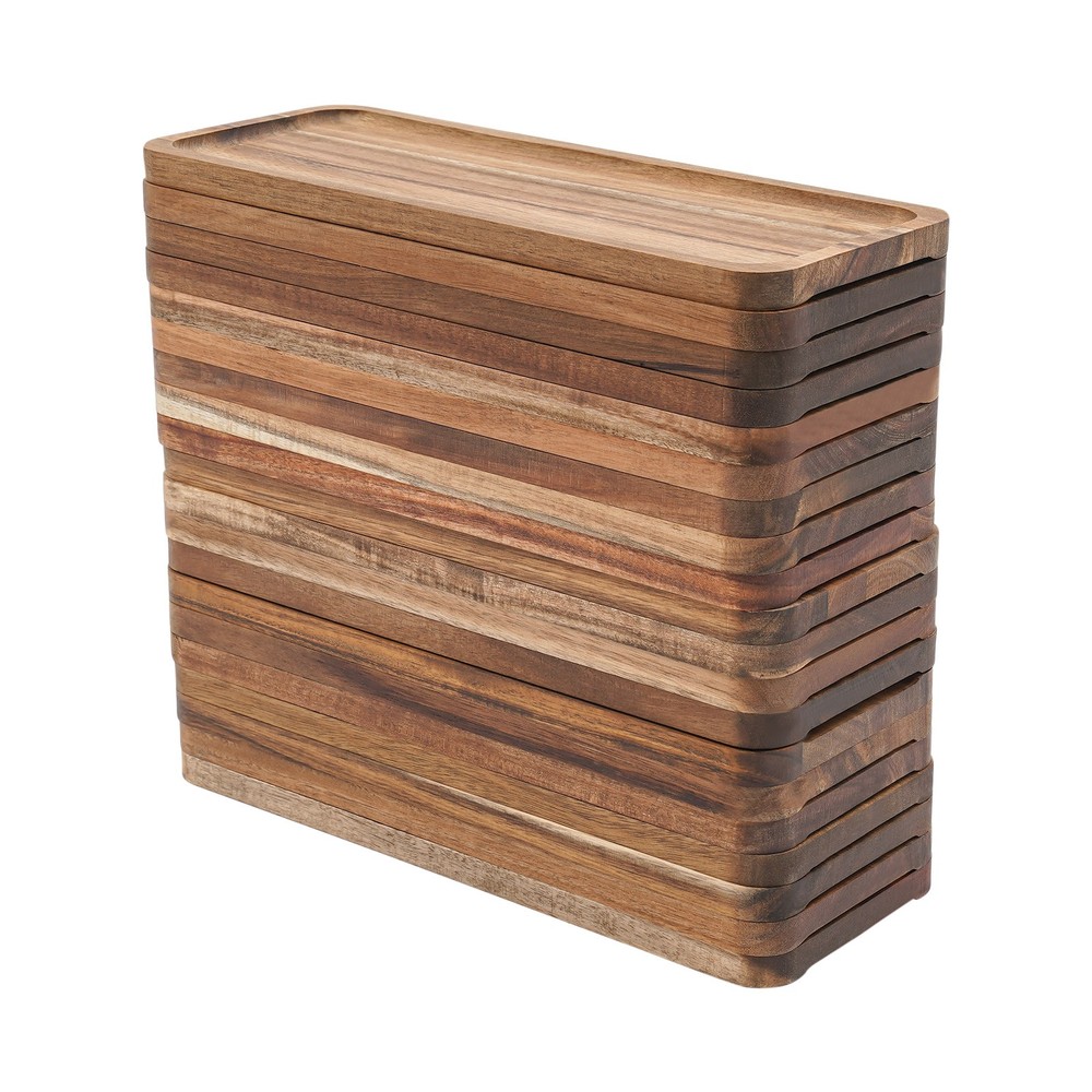 20x Rectangle Serving Wood Tray For Tea Tray Coffee Table Tay kitchen Tableware