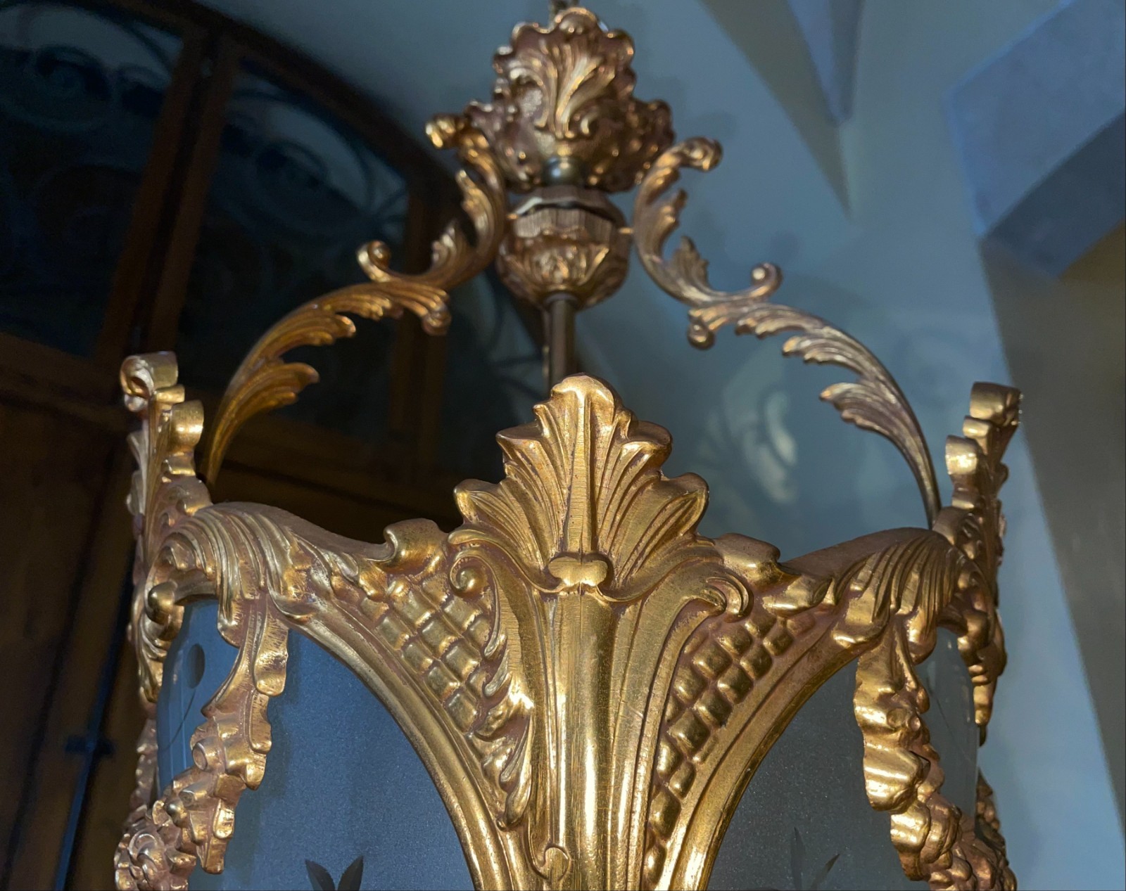 Bronze and Crystal French Chandelier