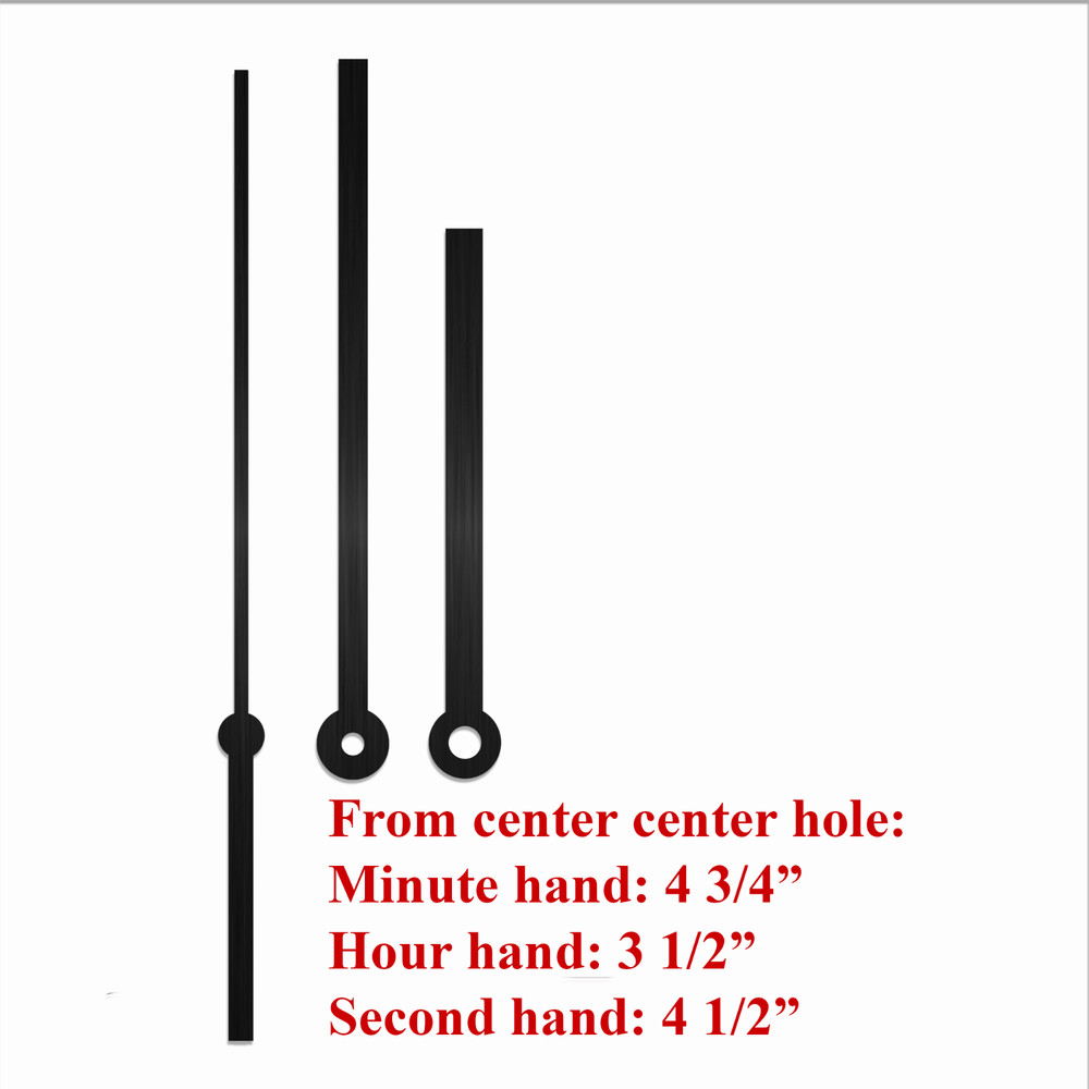 DHORCAS (#08) Clock kit 1/4",1/2",3/4"/1" thread motor MULTICOLOR 4.75" hands