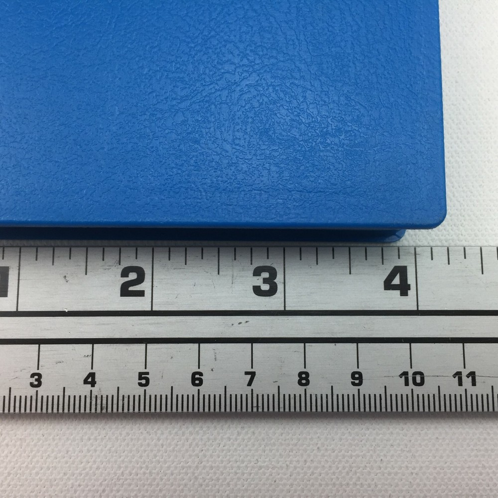 SRW Micro/5 Disk Diskette ComPak Case Blue Plastic Cover Spine Label