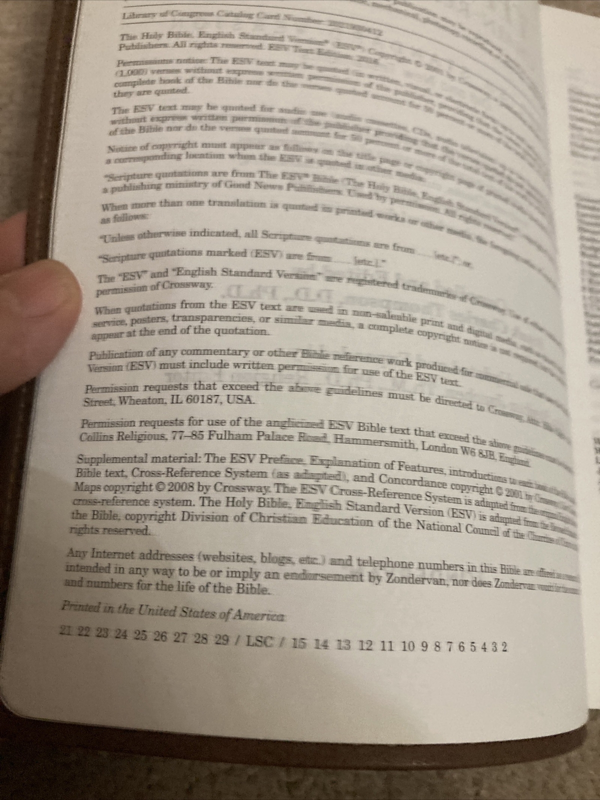 ESV THOMPSON CHAIN REFERENCE BIBLE RED LETTER THUMB INDEXED BROWN LEATHER SOFT