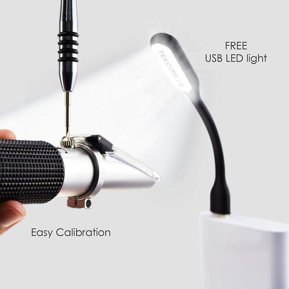 Brix Refractometer with ATC, Range 0-32% Brix with 0.2% Division, for Brandy,...