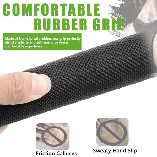 Double D Row Handle LAT Pulldown Attachments, 1.3 Inch Diameter Black Double D