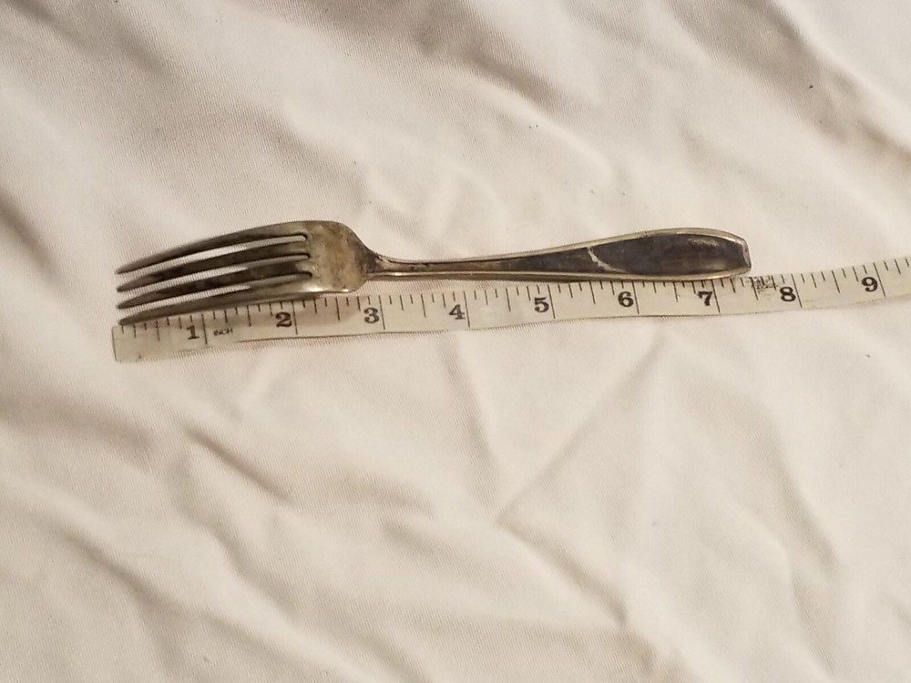Regal Silver Co. Vintage Silver Dinner/ Table Fork 7.5" Tarnished Antique Fork