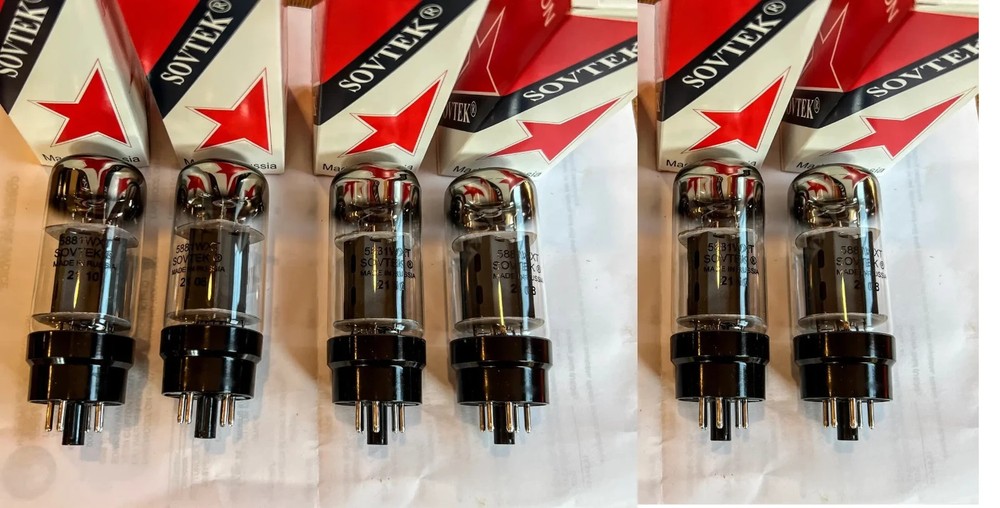 Sovtek 5881WXT Vacuum Tubes Platinum Matched Sextet