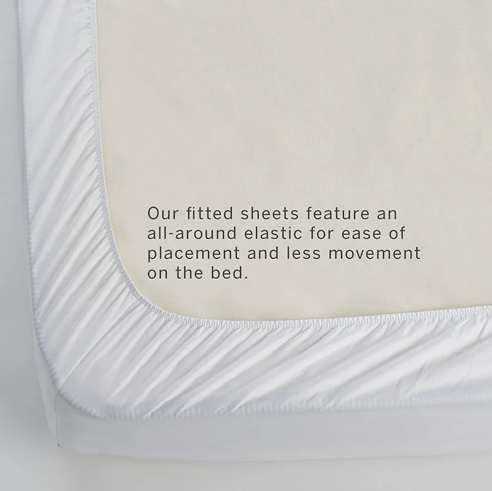 Strawberry Fields Classic Cool Cotton Percale Bed Sheet Set - White Multi, Twin