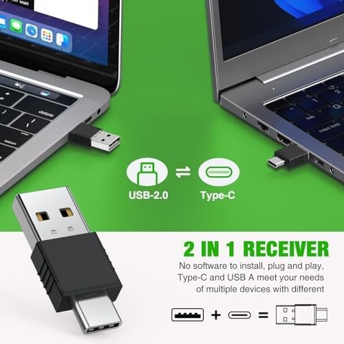 USB C Rechargeable Presentation Clicker Remote Slide Advancer Volume Control