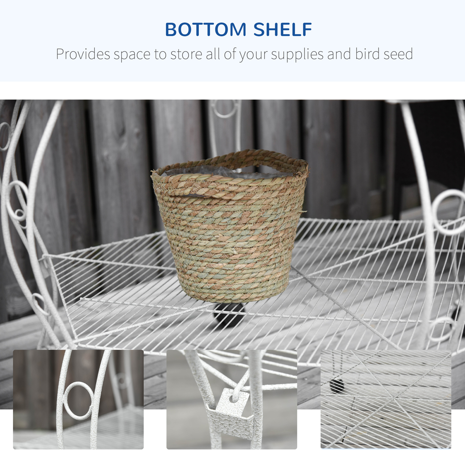 Parrot Bird Cage Macaw Aviary Cockatoo Finch Parakeet Pet Supplies Stand Wheels