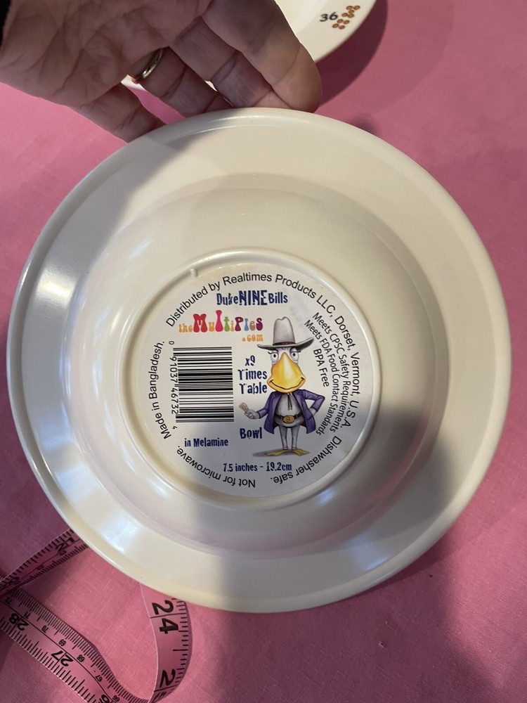 Times Table Meet The Multiples Melamine Bowls