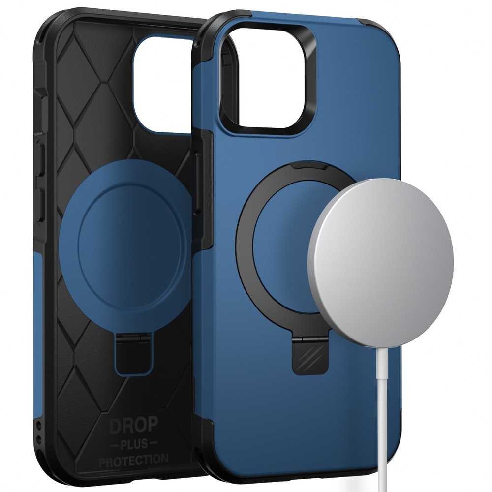 For iPhone 14 15 Plus 15 Pro Max Case MagSafe Ring Stand & Shockproof Protector