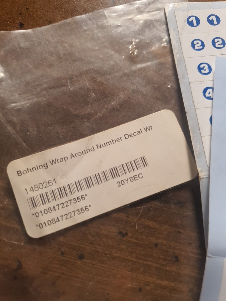 Bohning Multi Color, Wrap-Around Arrow Numbering Decals