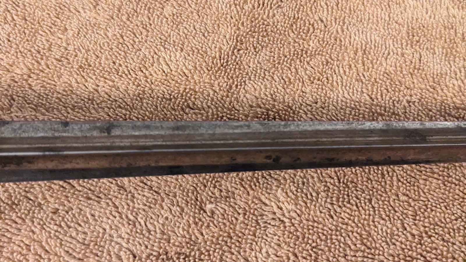 1876 Martini Henry British socket bayonet with leather scabbard Boer War WWI