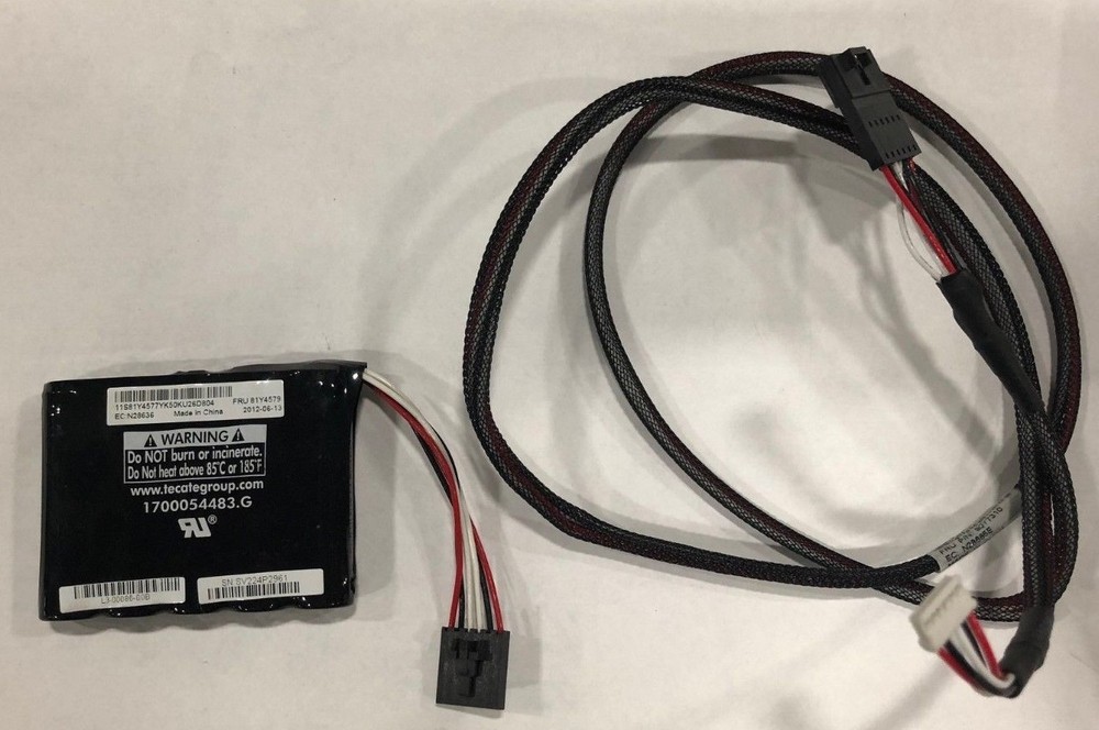 IBM 81Y4579 SERVRAID SUPER CAPACITOR battery Pack With Cable 90Y7310