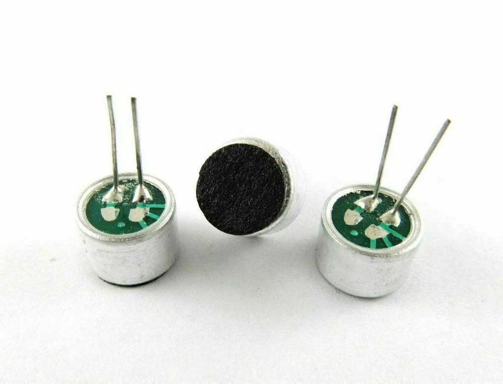 10X Electret Condenser Microphone Cylindrical High Sensitivity -30-44dB 9x7mm US