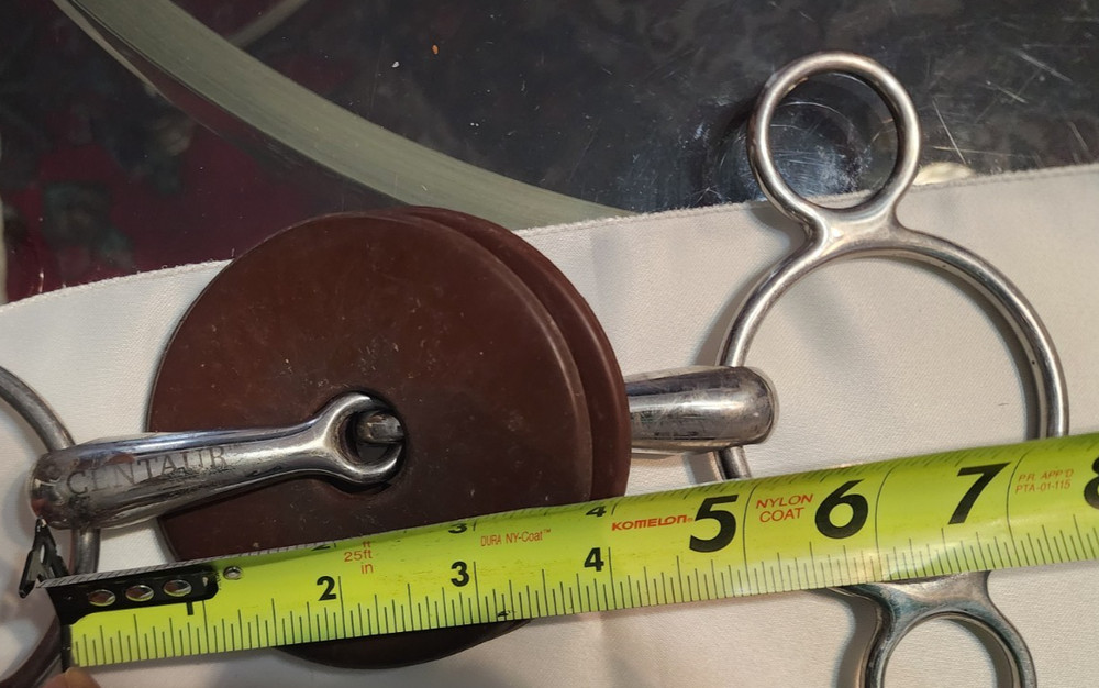 Centaur 3 ring horse bit, Stainless, 5 "