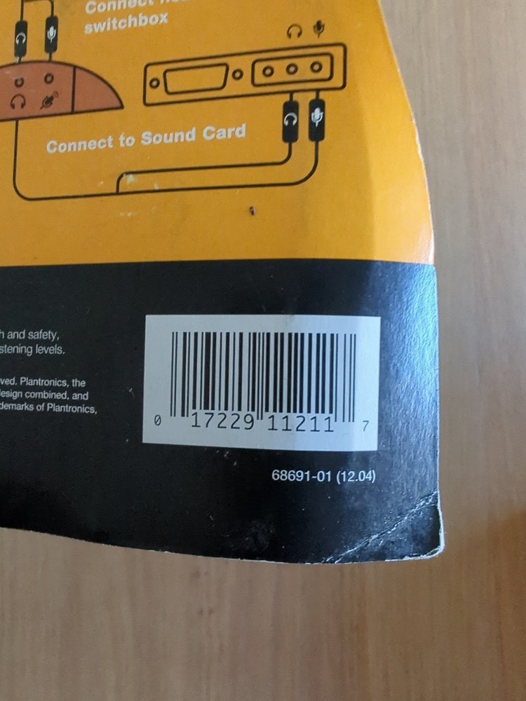 Plantronics PC Speaker Headset Switch Vtg Switch Between 68691-01 NEW