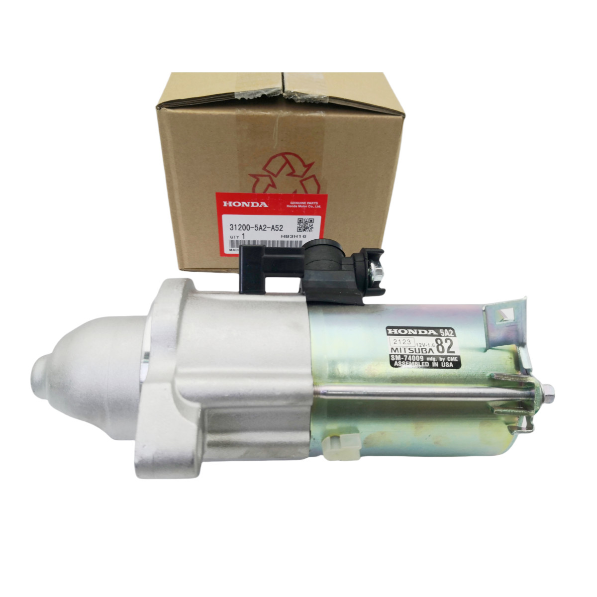 31200-5A2-A52 Genuine Honda Starter for Honda Accord 2.4 Automatic 2013-17 NEW