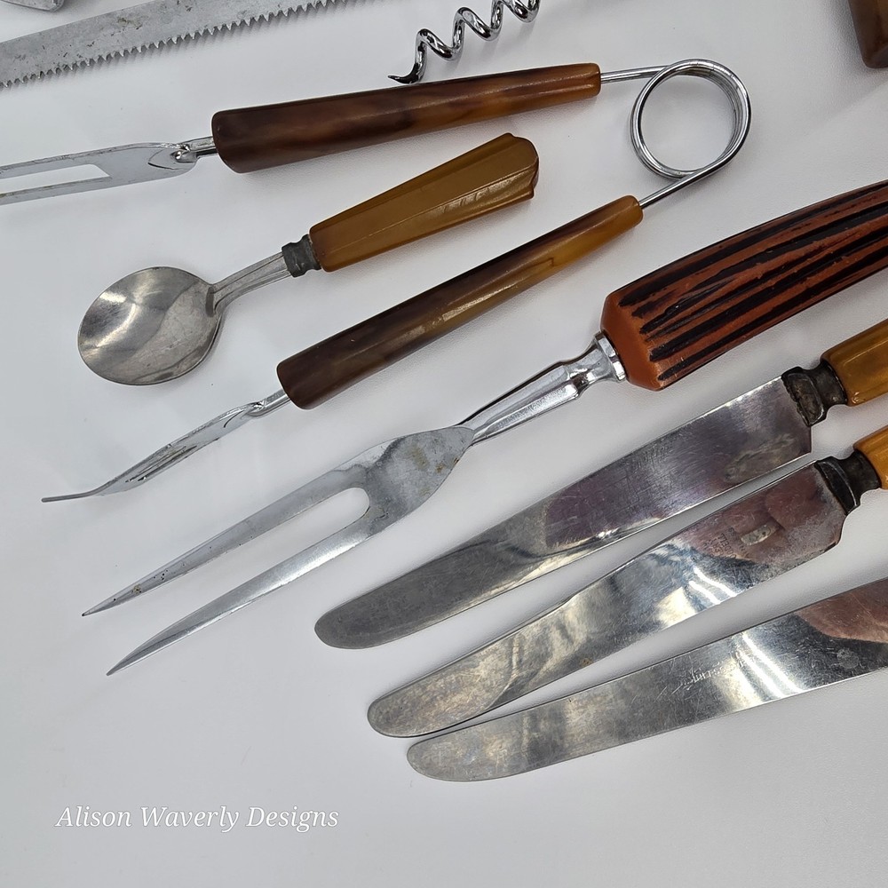 Bakelite Hostess Set & Utensils