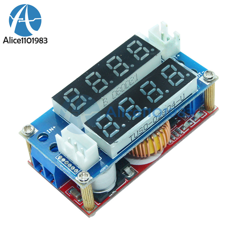 Blue/Red 5A CC/CV Adjustable Step Down Charge LED Panel Voltmeter Ammeter Module