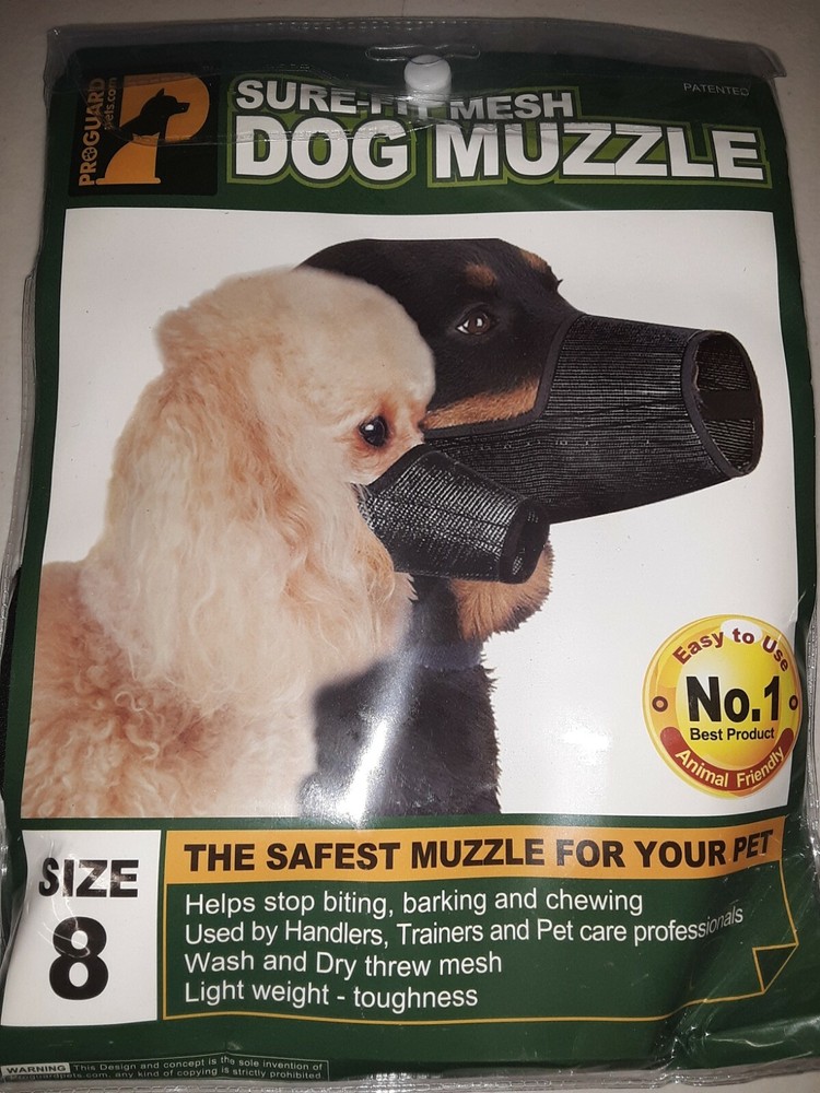 Nylon Proguard Surefit Dog Muzzle - Size 8 - ONE MUZZLE