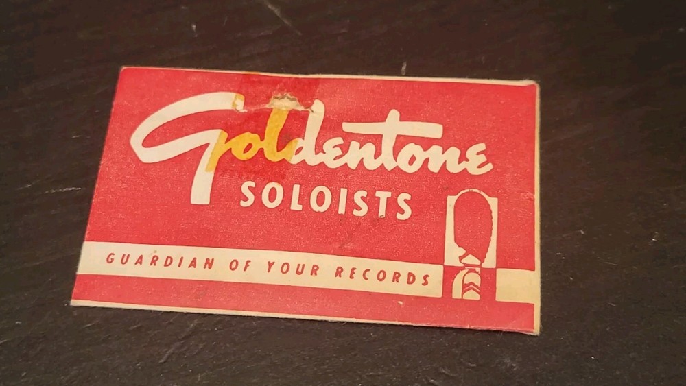 Goldentone Gramophone phonograph needle packet - empty