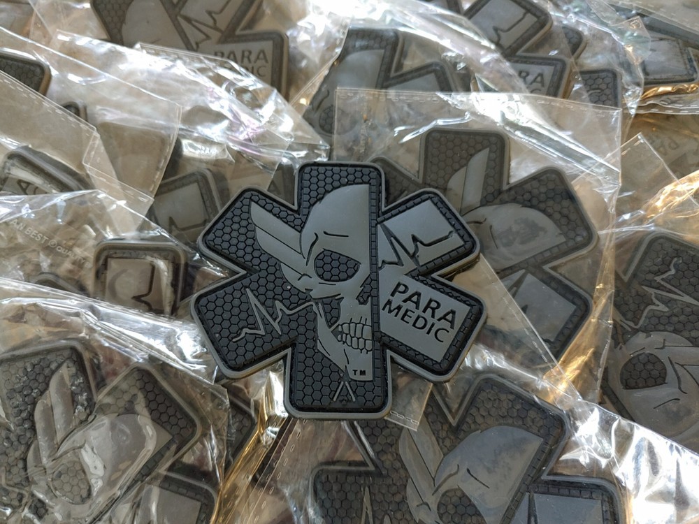 SCULL PARA MEDIC 3D PVC PATCH - BLACK/GRAY