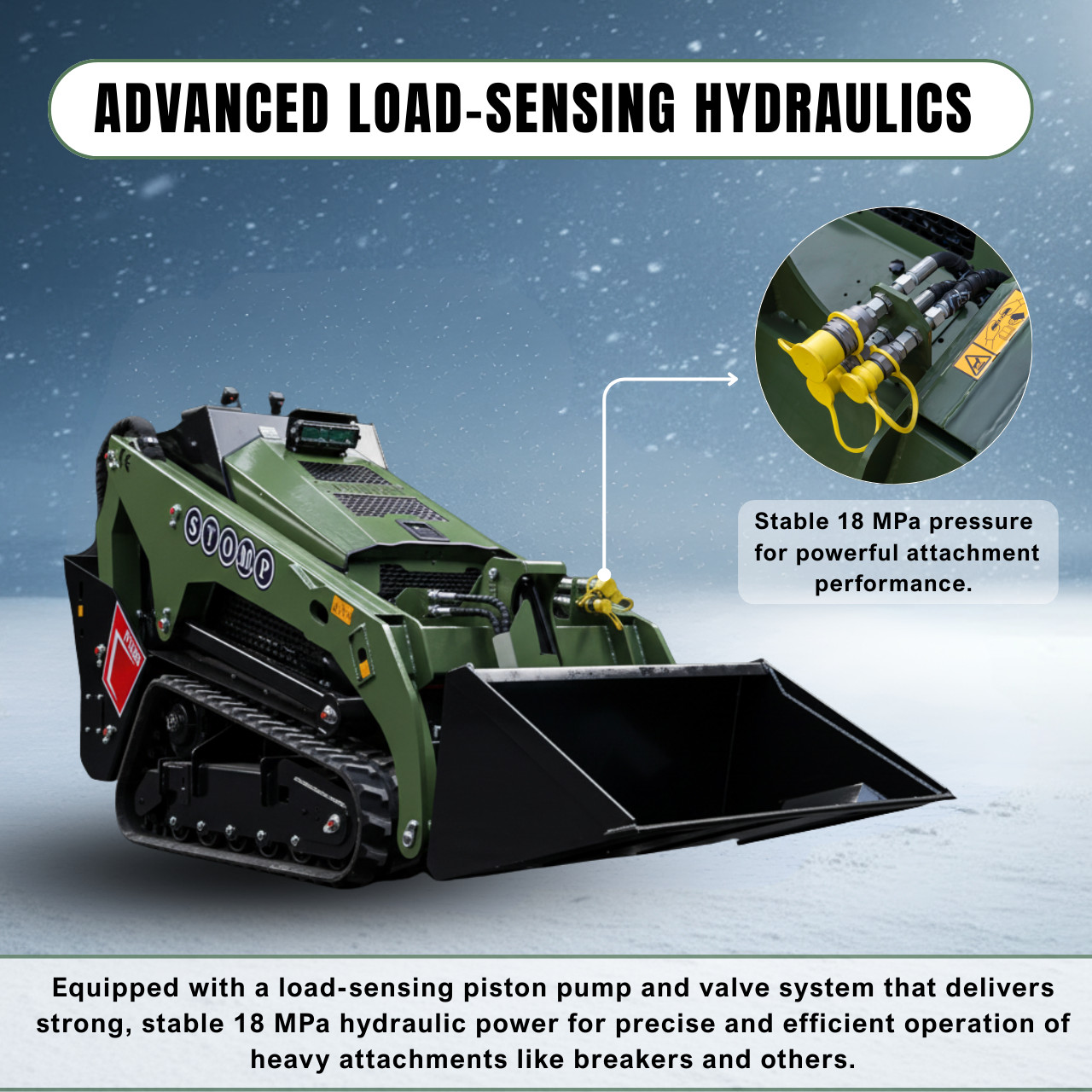 TYPHON Stomp V1000 Kubota D1105 Diesel 24.4hp Skid Steer Hydraulics Full Control