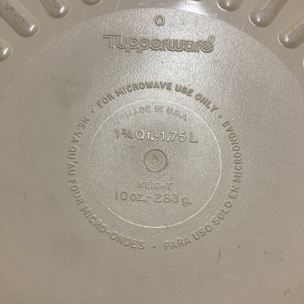 Vintage Tupperware 4 Piece Microwave Stack Cooker Steamer Almond