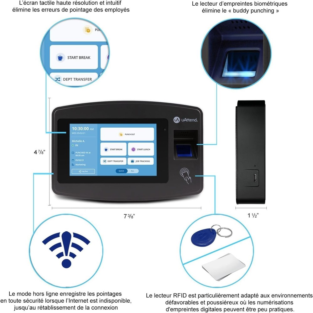 Biometric Fingerprint Time Clock with RFID and Cloud-Based Attendance System