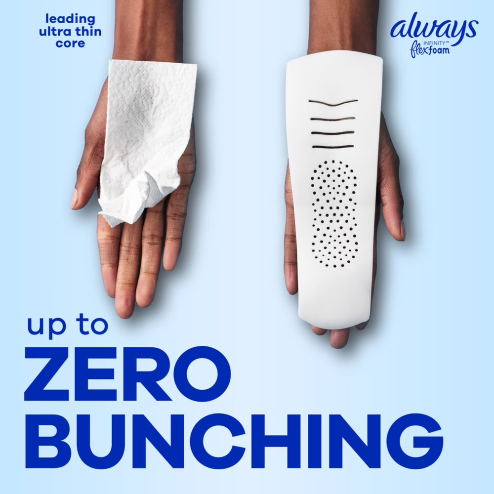 (5 Pack) Always Pads, Infinity with Wings, Size 2, Heavy, Unscented, 16 Count
