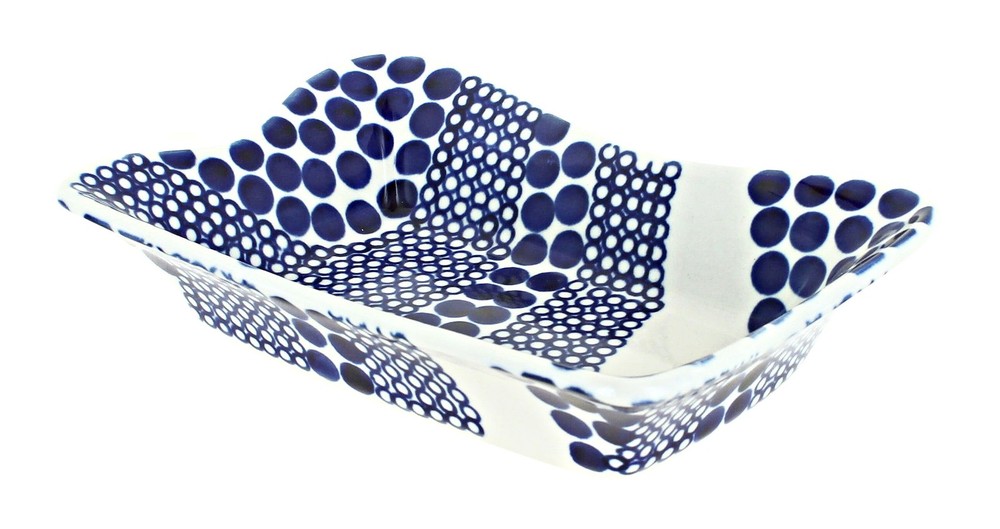 Blue Rose Polish Pottery Zara Small Rectangular Tray