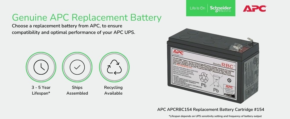 APC UPS Battery Replacement APCRBC154 for APC Backups