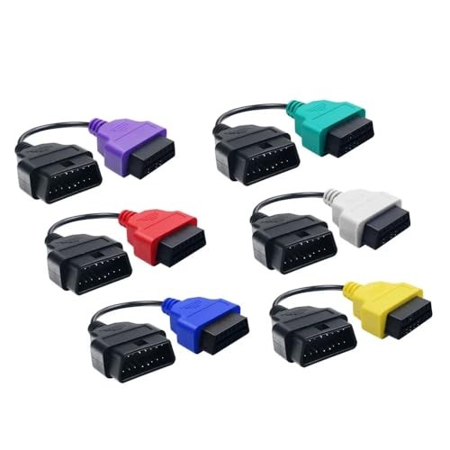 OBD2 Adapter 6PCS for MultiECUScan Adapter Cable 6 Colors Adapter Cable OBD2
