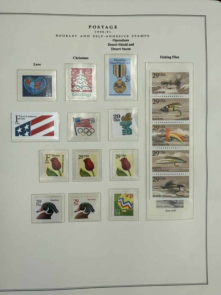 Scott US Platinum Hingeless Album & Slip Case $101+ FV - 299 Stamps - VOLUME 7