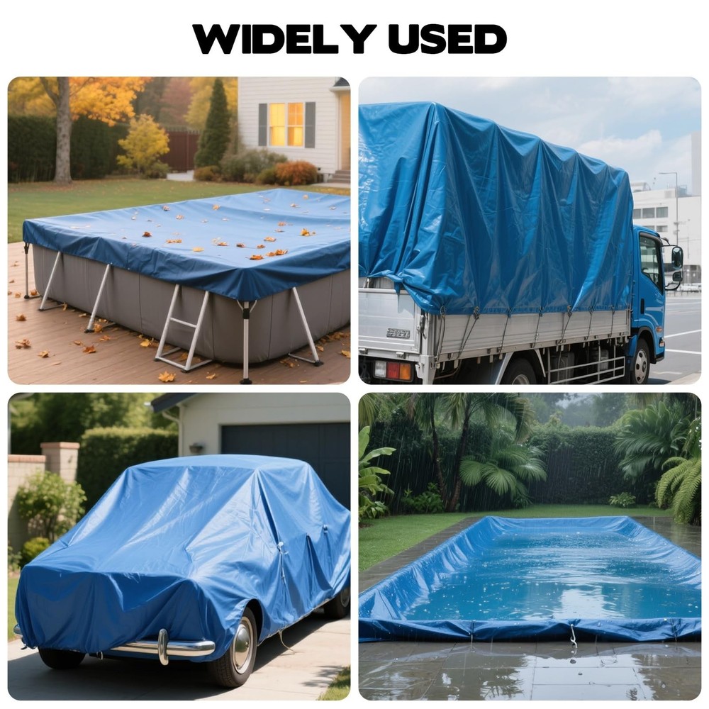 16 x 32 Ft Pool Leaf Net Cover- Thicken Rectangle Leaf Netting for Inground a...